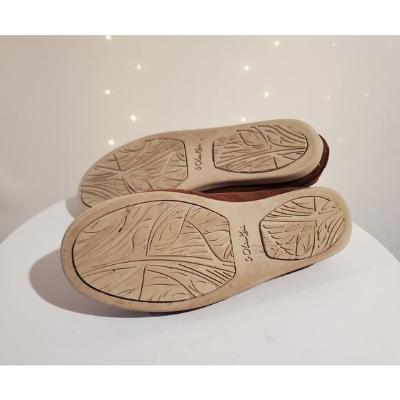 OluKai Nohea Perf Suede Slip On Shoes Womens Size 7.5 Brown Casual Comfort Flats - Picture 6 of 9